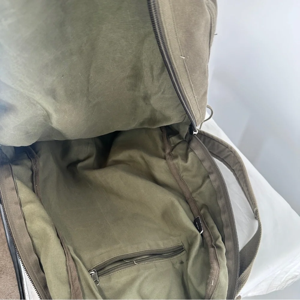 Rothco Vintage Canvas‎ Flight Bag Olive Cotton Backpack